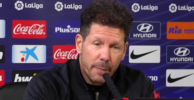 Simeone: "No miramos a cinco días, miramos al partido de mañana"