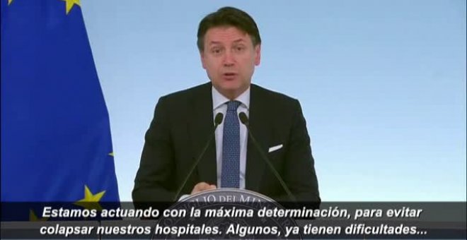 Conte llama a la responsabilidad de los italianos para contener la expansión del coronavirus