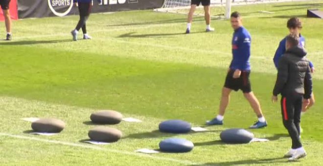 Morata, única baja en el entrenamiento del Atlético