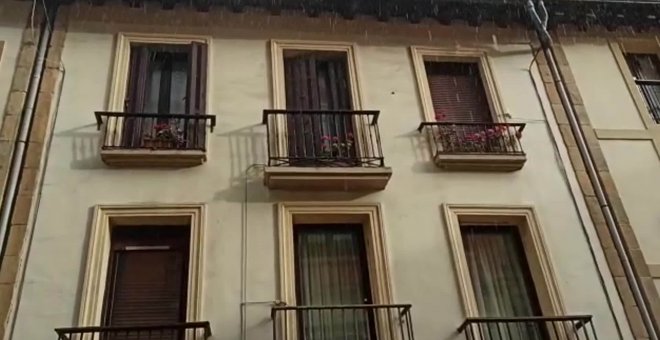 Chubascos tormentosos a media tarde en San Sebastián