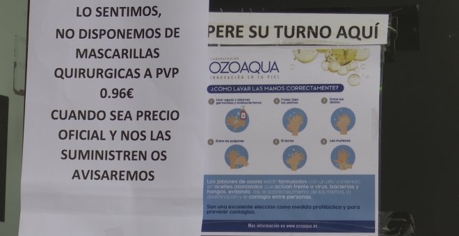 Farmacias y mascarillas a 0,96: "Las que tenemos nos han costado el doble"