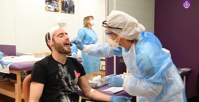 Realización de test de coronavirus a la plantilla del Real Valladolid C.F.