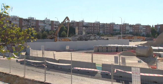 Derriban la última tribuna que quedaba en pie del Vicente Calderón