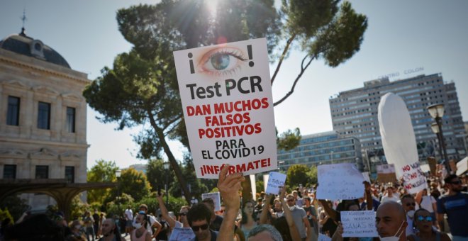 La Policía analizará si los impulsores de la marcha antimascarillas de Madrid mintieron en la convocatoria