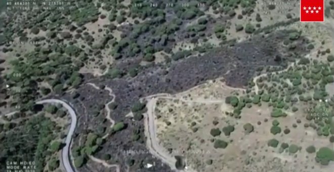 Imagen área del incendio en Robledo de Chavela