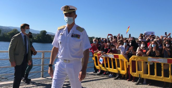 Felipe VI visita la Comandancia Naval del Miño en Tui