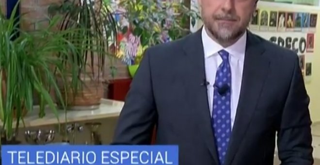 Histórica emisión del Telediario de TVE desde un colegio de Toledo