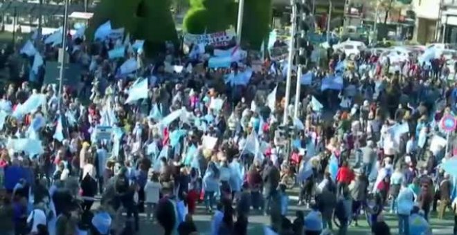 Multitudinaria protesta en Buenos Aires contra el Gobierno de Alberto Fernández