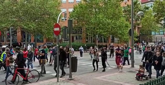 Manifestación 'Por la dignidad del sur paramos Madrid' en Vallecas