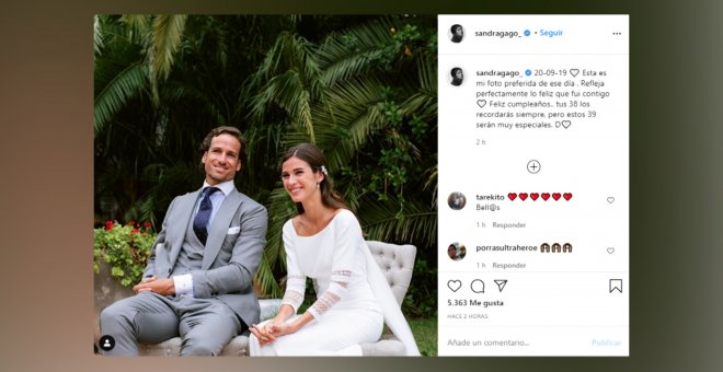 ¡Doble celebración! Primer aniversario de bodas de Sandra Gago y Feliciano López y su cumpleaños