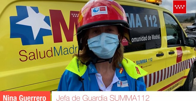 Jefa de Guardia del SUMMA112 explica accidente con colisión frontal en M-607