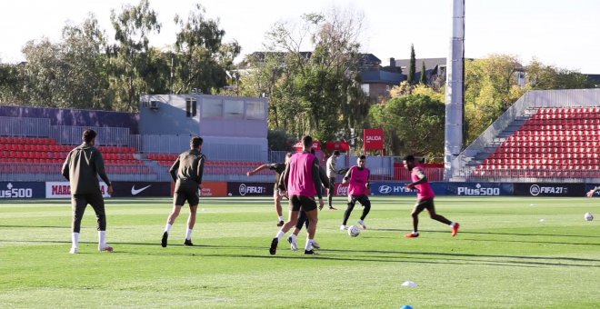 El Atlético de Madrid entrena en la Ciudad Deportiva Wanda