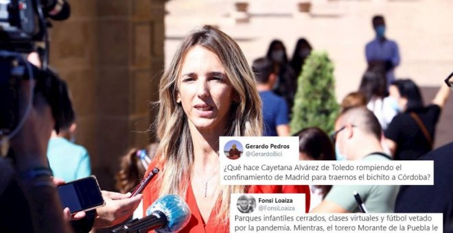 "No será tan cínica de haber salido de Madrid para irse a ver torturar animales": Twitter reprende a Cayetana Álvarez de Toledo por burlar el estado de alarma