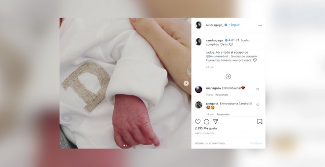 Sandra Gago y Feliciano López, padres de su primer hijo, Darío