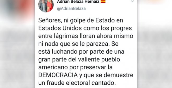 El candidato de Vox a alcalde de Logroño justifica el asalto al Capitolio y lo califica de lucha del "valiente pueblo americano"