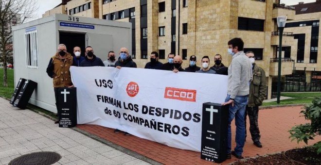 La asamblea de despedidos de Vauste arranca con críticas a CCOO, UGT y USO