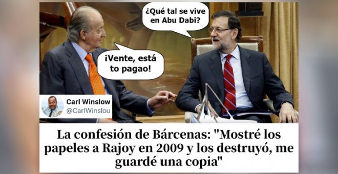 "¿Y si al final resulta que M. Rajoy es Mariano Rajoy? Menudo giro argumental": despiporre en Twitter con la confesión de Bárcenas