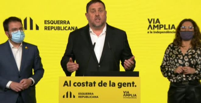 Junqueras afirma que Cataluña ha hecho historia al superar el independentismo el 50% de los votos