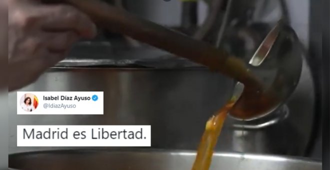 "Una caña de covid y una tapa de respirador": críticas a Ayuso y a un vídeo promocional de la hostelería que dice que "Madrid es libertad"