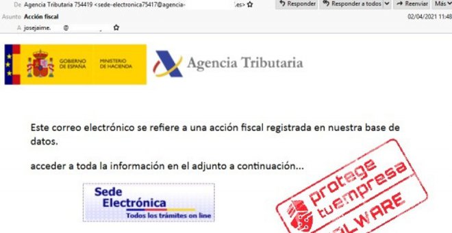 Un 'malware' suplanta a la Agencia Tributaria para robar datos de los usuarios en pleno inicio de la Campaña de la Renta 2020
