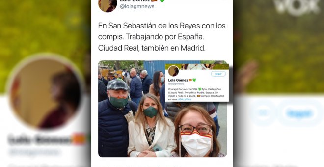 La portavoz de Vox en el Ayuntamiento de Valdepeñas viola el cierre perimetral para ir a un acto de Monasterio en Madrid