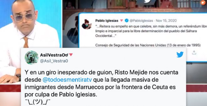 "Risto Mejide está a un programa de culpar a Pablo Iglesias de la caída del meteorito en la época de los dinosaurios"