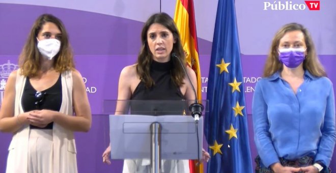 Irene Montero, tras los cinco asesinatos machistas en apenas dos días: "Mujeres, no estáis solas"