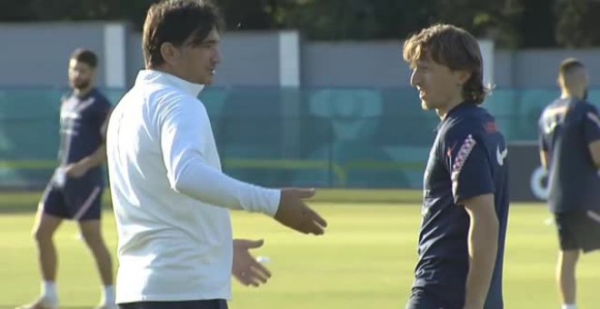 Último entrenamiento de Croacia antes de viajar a Copenhague