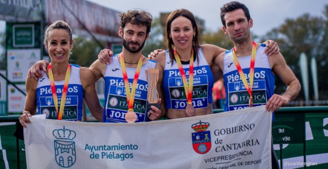 El Piélagos, bronce en el Nacional de Cross en relevos mixtos