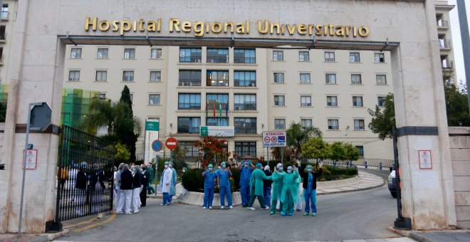 Un brote de covid en el Hospital Regional de Málaga afecta a 80 trabajadores​