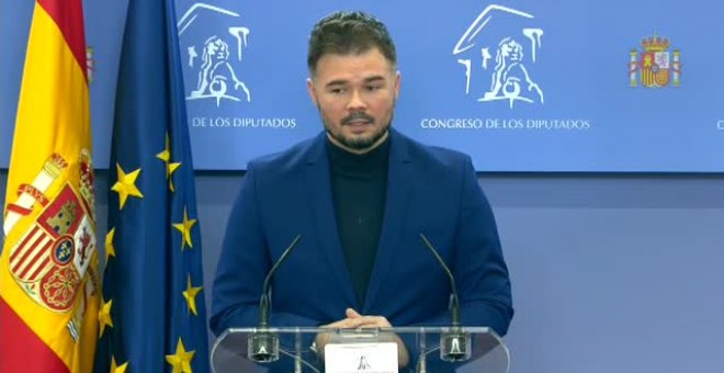 Rufián reclama el apoyo de Junts en la negociación de la ley audiovisual