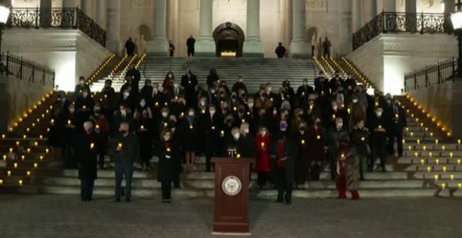 Noche de vigilia en Estados Unidos en el primer aniversario del asalto al Capitolio