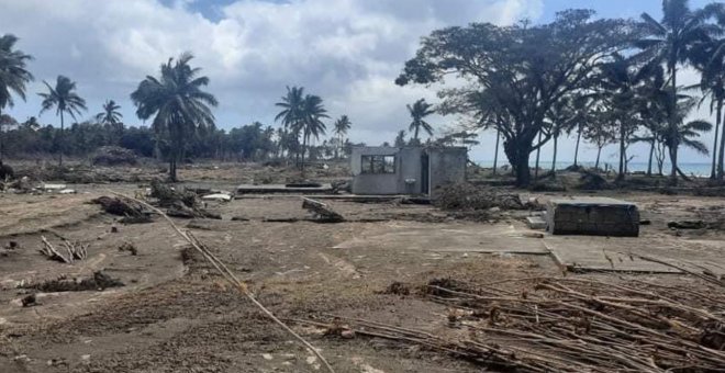 Las primeras imágenes de Tonga desde la erupción del volcán