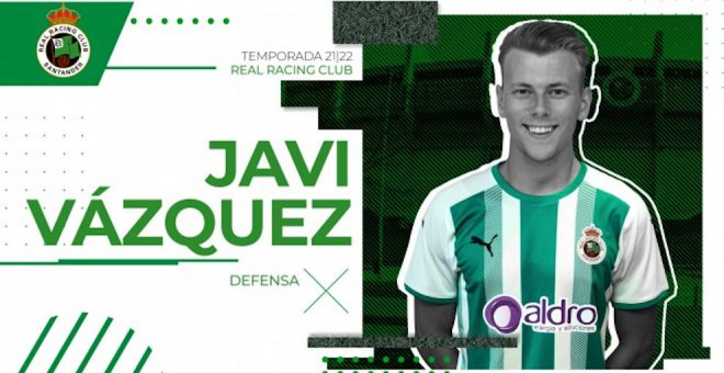 El lateral Javi Vázquez, segundo refuerzo invernal del Racing