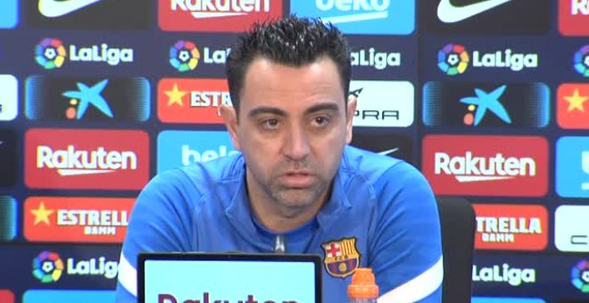 Xavi sobre Dembelé: "Tiene contrato y creo que nos puede ayudar"