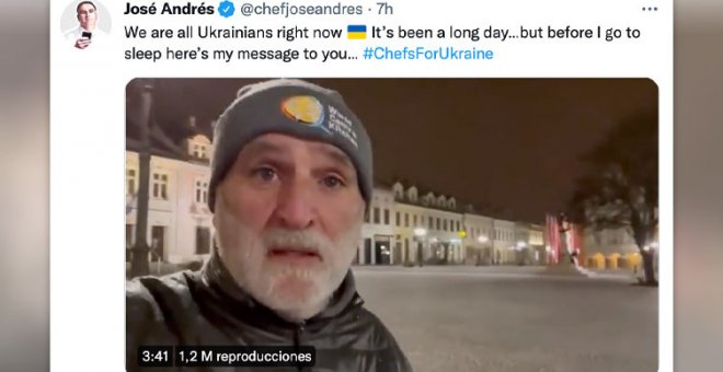 "El mundo necesita más chefs José Andrés y menos tiranos": aplausos por la ayuda del cocinero español a los refugiados ucranianos