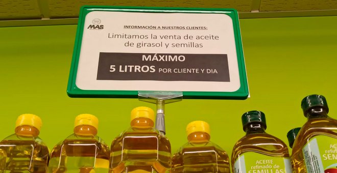 Limitar la cantidad de aceite de girasol que se puede comprar es ilegal