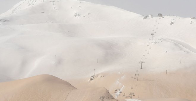 El curioso fenómeno que ha producido la calima en los Pirineos