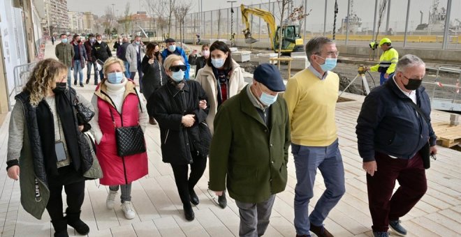 Las obras de la calle Antonio López de Santander acabarán a comienzos de abril