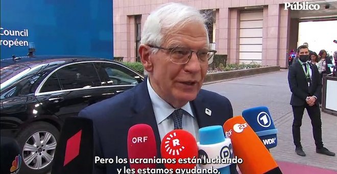 Borrell: "Las próximas dos semanas van a decidir de qué lado va a caer la victoria. Y tenemos que seguir ayudando, suministrando armas"