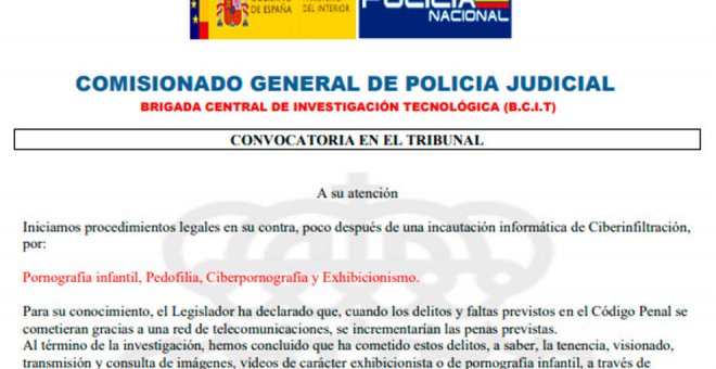 Suplantan a la Policía acusando a través del email de posesión de contenido pornográfico