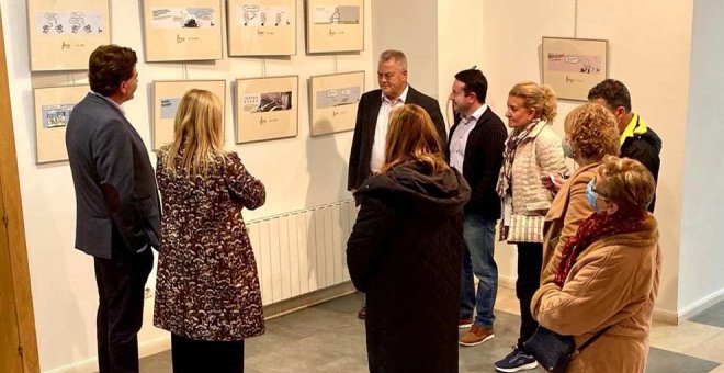 La exposición de las viñetas satíricas de Ansola llega a Ramales