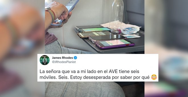 James Rhodes revela el misterio de la mujer del asiento de al lado en el AVE: "Tiene seis móviles"