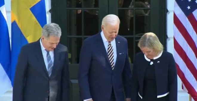 Biden se reúne con los líderes de Finlandia y Suecia