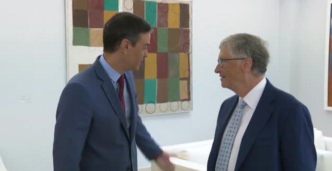 Sánchez recibe en La Moncloa a Bill Gates