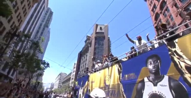 San Francisco celebra a lo grande su título de NBA