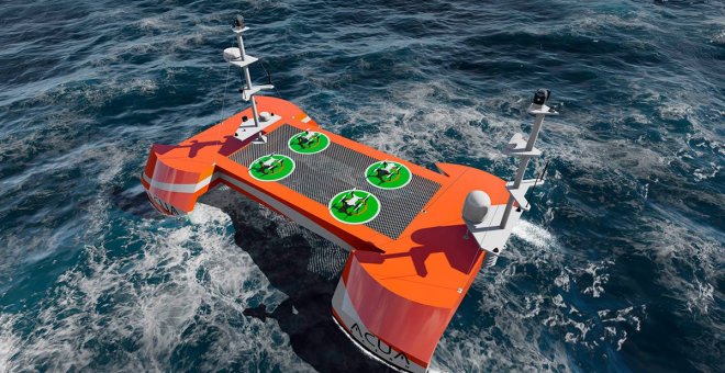 El H-USV es una primicia en la industria: un barco autónomo propulsado por hidrógeno