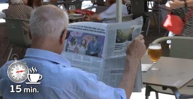 No se distraiga, tiene 15 minutos para tomarse un café en la terraza