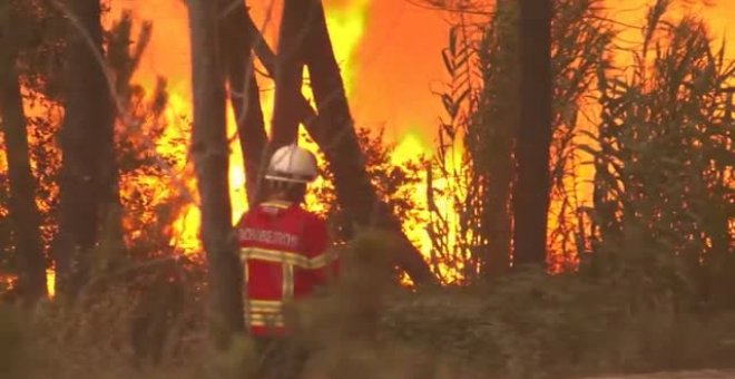 El calor complica los incendios en Portugal