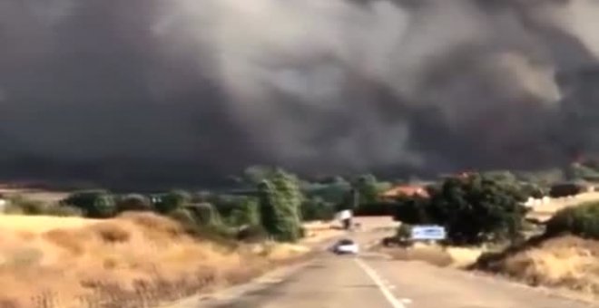 Un incendio intencionado sacude de nuevo a los vecinos de Losacio, en Zamora